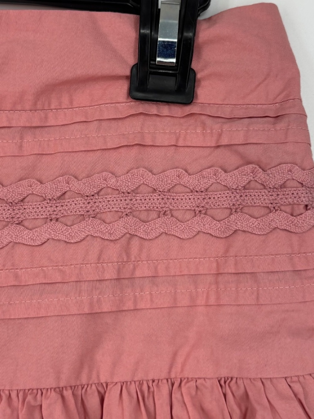 A New Day Womens Medium Pull-On Midi Skirt Blush Pink Smocked Waist Boho - Picture 4 of 9